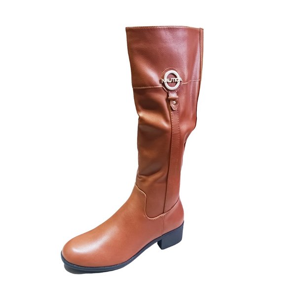 NWOT NAUTICA WOMEN COGNAC KNEE HIGH BOOTS SIZE 7 - Picture 7 of 10